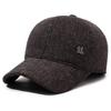 Chapéu de Inverno Masculino para Pessoas de Meia-Idade e Idosos, Boné de Beisebol com Forro de Lã e Espessado com Proteção de Orelha, Chapéu Quente e à Prova de Vento para Uso Externo para Idosos