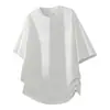 Camiseta Masculina Casual Solta Slimming Moda Tendência Cor Sólida Texturizada Tamanho Grande Manga Curta Novo Estilo Verão 2026