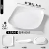 Platos de vajilla de melamina para restaurantes de comida rápida comerciales, platos cuadrados de dos colores, platos de comida rápida de arroz con pata de cerdo, platos de tazón de arroz para restaurantes