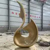 Elemento de Água em Aço Inoxidável Escultura Circular Imitação de Jade Fabricante Personalizado Grande Irregular Superfície de Espelho Ornamento de Paisagem Abstrata