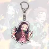 Llavero Acrílico de Demon Slayer, Nichirin, Nezuko, Colgante Acrílico de Giyu, Accesorios Periféricos de Anime