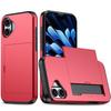 Tarjeta de comercio exterior Funda de teléfono anti-flexión para iPhone16 para iP 16plus deslizante doble tarjeta Cubierta protectora SGP