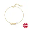 Plata de ley S925 cadena de ocho caracteres brillante pulsera de perlas para mujer venta transfronteriza Europa y Estados Unidos pulsera clásica de temperamento eterno