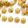 Aço inoxidável com contas redondas 26 letras do alfabeto acessórios para pulseira de titânio atacado DIY acessórios de contas soltas