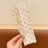 Tiara de Renda Colorida com Bolinhas Fofa para Meninas Estilo Coreano Estilo Ins~Adesivo Mágico Domador de Fios Soltos Tira Larga para Cabelo