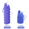 Vaso de Agua Plegable de Silicona Transfronterizo, Vaso Portátil para Viajes al Aire Libre, Botella de Agua Retráctil Deportiva, Botella de Agua para Regalo de Negocios, Ligero