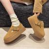Sandálias Birkenstock Estilo Japonês de Celebridade da Internet com Solado Grosso para Mulheres Outono e Inverno 2024 Novo Estilo Preguiçoso Retro com Saia Sandálias Birkenstock