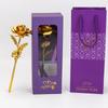 Amazon Productos Transfronterizos Creativo Día del Maestro Día de San Valentín Hoja de Oro Rosa Flor Eterna Artificial Decoración de Regalo Adorno