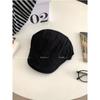 Moda Nueva 2025 Estilo Japonés Primavera y Verano Sencillo Color Sólido Artístico Gorra de Visera Adelantada para Mujer Tendencia Sombrero de Pintor de Gama Alta para Mujer