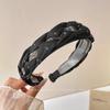Otoño e invierno Nuevo elegante diadema para lavar el cabello a presión accesorios para el cabello pasador simple de felpa y esponja para mujer diadema de calavera alta al por mayor