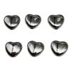 Cuentas sueltas con forma de corazón, cuentas acrílicas con forma de corazón, cadena para teléfono móvil, accesorios para bolsos y bolsos, galvanoplastia de plata UV, color blanco, K
