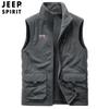 Chaleco de Pesca para Hombre de Invierno Casual con Pinza de Caballo y Múltiples Bolsillos Chaleco de Doble Cara de Terciopelo para Hombre 2218A