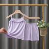 Conjunto de Ropa para el Hogar de Verano para Niñas Bebé Elegante Infantil a la Moda Marca Encaje Camisola Shorts Pijama para Aire Acondicionado