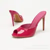 Sandalias de Tacón Alto Peep-Toe de Moda de 10 cm, Tacones Altos de Charol Elegantes y de Lujo Ligero para Mujer, Versátiles para el Uso Diario, Tacones Altos Finos, Transfronterizo