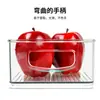 Cajón Transparente Rectangular Apilable Tipo Cajón Sellado Refrigerador de Cocina Caja de Almacenamiento de Plástico Grande Se Puede Apilar