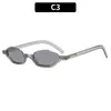Nuevas gafas de sol de media montura estilo ojo de gato europeas y americanas de moda, montura ovalada pequeña a la moda, estilo de celebridad de internet, gafas de sol de aspecto natural