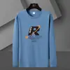 Fabricante Directo Otoño e Invierno Nuevo de Moda Cuello Redondo Hombre Talla Grande Camisa de Hombre Top de Moda Manga Larga Versátil t Camisa de Otoño t