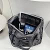 Nueva Bolsa Tote de Moda Trendy Estilo Occidental con Letras Bolso de Hombro Bolsa de Mamá para Cochecito de Bebé Bolsa de Gran Capacidad Bolsa de Compras Transfronteriza