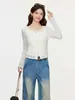 Conjunto de Dos Piezas con Parches de Encaje Impresionante para Mujer Primavera 2026 Cárdigan Ligeramente Transparente Top Camisola Sexy
