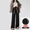 Pantalones de Maternidad Otoño Invierno Ropa Exterior Pantalones de Pierna Ancha Terciopelo Plus Nuevo Estilo 2026 Soporte para el Vientre Tallas Grandes Pantalones de Capa Base Engrosados Calidez para Maternidad