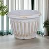 Vaso de Flores Retrô Wenlei Redondo Simples Imitação de Pedra Plástico Estilo Europeu Espessado Durável Vaso de Flores Retrô Atacado de Fábrica