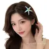 Pinza para el Cabello de Acetato con Estrella de Mar Dulce para Mujer, Pinza Lateral para Flequillo y Cabello Suelto, Pinza de Pato Estilo Vacaciones Accesorio para el Cabello