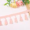 Mantel decorativo de encaje con borlas de poliéster de 4 cm, con protección del medio ambiente, 30 colores, directo de fábrica