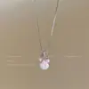 Colar Estrela de Concha Rosa Doce, Estilo Férias na Praia, Design Exclusivo, Corrente de Clavícula Delicada, Acessório da Moda