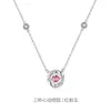 Collar de latido de corazón Mobius de tres segundos para mujer, estilo ins, lujo ligero, nicho, circonita de alta gama, colgante dinámico, cadena versátil para clavícula