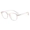 Gafas de Nuevo Estilo Transfronterizas que Cambian de Color con Filtro de Luz Azul Montura Polygonal Simple a la Moda Bisagras Metálicas Comercio Exterior Lentes Planos