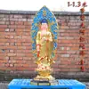 Estatua de Amitabha Estatua de Pie para Amitabha Tres Tesoros Buda Estatua de Buda de Resina 1.108m 1.46m 1.8m