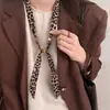 Lenço de Seda Longo Vintage com Bolinhas e Contas para Pescoço Feminino, Versátil Modelo Novo 2026, Acessório Decorativo de Nicho de Alta Qualidade