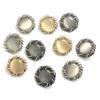 Botones de metal ojo de gato cosidos a mano con diamantes para chaqueta de traje de mujer, botones de mujer de 18-25 mm