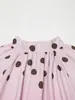 Comercio Exterior 2026 Primavera Nueva Moda Femenina Estilo Europeo y Americano Casual Holgada Versátil Camisa de Lunares con Lazo en la Espalda