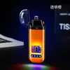 Encendedor recargable de doble arco con iluminación genial, color degradado, tipo encendedor a prueba de viento, tipo C, fabricante, venta al por mayor