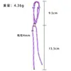 25cm Miumiu Corda Nó de Diamante Artesanal Colorido Corda de Pular Chaveiro Pingente Decorativo para Mochila Corda