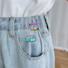 Broche personalizado de serie de letras inglesas, insignia colorida y genial con frase corta en inglés, accesorios para ropa de estudiante