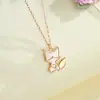 Collar Original Zorro Pequeño y Fritillaria Plata de Ley 925 Estilo Coreano Colgante Fresco y Juvenil Diseño de Nicho Cadena para Suéter