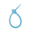 Corbatas de Cable de Silicona de Colores, Accesorios para Llaveros DIY con Forma de Renacuajo, Dijes de Caja Misteriosa para Bolsos, Correas de Sujeción, Cordones para Agrupar Cables