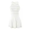 Vestido Elegante de Alta Qualidade Sem Mangas Vazado para Mulheres, Novo Estilo Verão 2026, Moda Puro Desejo, Vestido Curto Evasê que Marca a Cintura