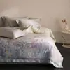 Contador sin conexión 60 algodón grueso lijado cuatro piezas algodón retro flores rotas francesas sábanas de cama otoño e invierno funda de edredón