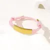 Al por mayor al contado transfronterizo Pulsera de doble cordón de ajuste Pulsera de cuerda trenzada ajustable de acero inoxidable multicolor con impresión y grabado de color UV
