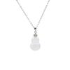Colgante de Calabaza de Jade Blanco Hetian Natural Jade Grasa Lutton Plata Esterlina S925 Jade Collar Colgante Joyería