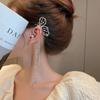 Pendientes de Material Ecológico Platino, Clips para Orejas sin Perforación, Brazaletes para Orejas de Mariposa con Pedrería Estilo Coreano, Borla Nuevo Estilo Tendencia Ins