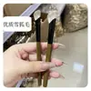 Pelo de Zorro Nieve Nariz de Hoz Sombra de Ojos Pincel Yamanaku Cabeza Inclinada tamaño pequeño Grande Cangzhou Pincel de Maquillaje Profesional Tubo de Cobre Sándalo Verde