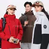 Chamarra acolchada de la tienda 4S para trabajo con logo impreso, chaqueta de invierno tres en uno, ropa de trabajo para grupo, bordado personalizado