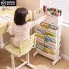 Estante de armazenamento de livros na mesa, estante de armazenamento de livros multicamadas com rodas, pequeno carrinho de armazenamento, de chão para itens domésticos, montado na parede