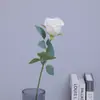 Flor Artificial Rosa de Uma Camada Flor de Seda Adereços de Fotografia Decoração de Mesa Material Floral para Casamento Botão de Rosa