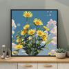 Cenário de flores paisagísticas pintura a óleo digital diy crianças estudantes pintado à mão preencher cor pintura a óleo 20 * 20ESY
