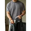 [Promoção/Sem Trocas ou Devoluções] Camiseta Casual de Manga Curta com Textura Sob Medida, Respirável e com Toque de Nuvem de Modal